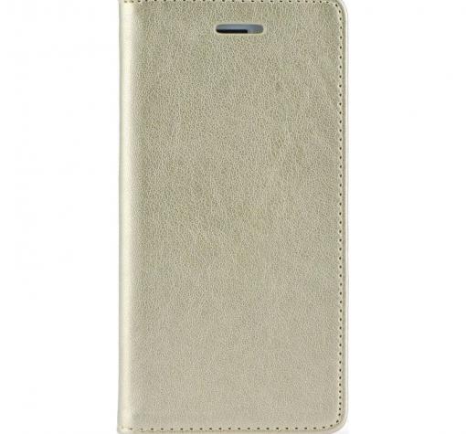 Кожен калъф Flip тефтер Flexi Magnet Book със стойка за Huawei P9 - златист