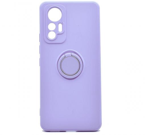 Силиконов твърд гръб TPU кейс / Case Magnetic Finger Ring Car Holder / за Xiaomi 12T - лилав