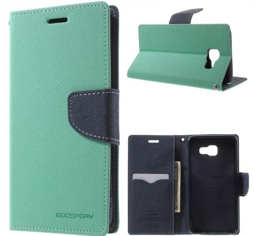 Кожен калъф Flip тефтер Mercury GOOSPERY Fancy Diary със стойка за Samsung A3 2016 A310 - резеда