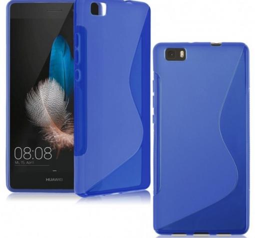 Силиконов калъф / гръб / TPU S Line за Huawei Ascend P8 Lite / Huawei P8 Lite - син
