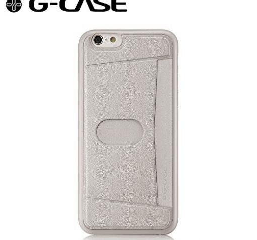 Ултра тънък силиконов калъф / гръб / G-CASE Percy Series TPU Ultra Thin за Apple iPhone 6 / 6S - бял с кожен гръб