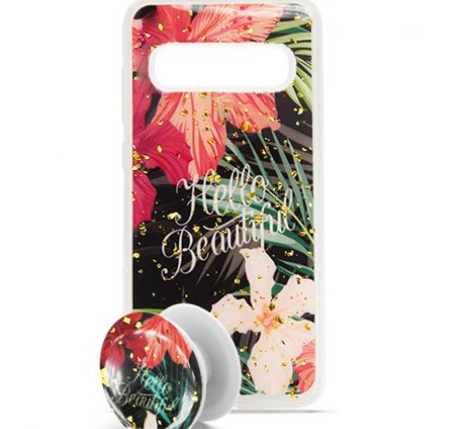 Луксозен силиконов калъф / гръб / TPU Summer Breeze с Popsocket за Samsung S8 Plus G955 - Hello Beautiful