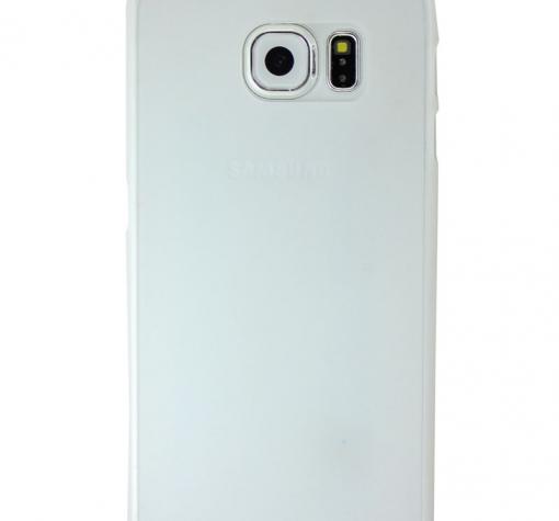 Ултра тънък силиконов калъф / гръб / TPU Ultra Thin i-Zore за Samsung S6 Edge G925 - бял / прозрачен