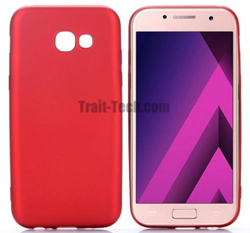 Луксозен силиконов калъф / гръб / TPU KST Touch series за Samsung A3 2017 A320 - червен