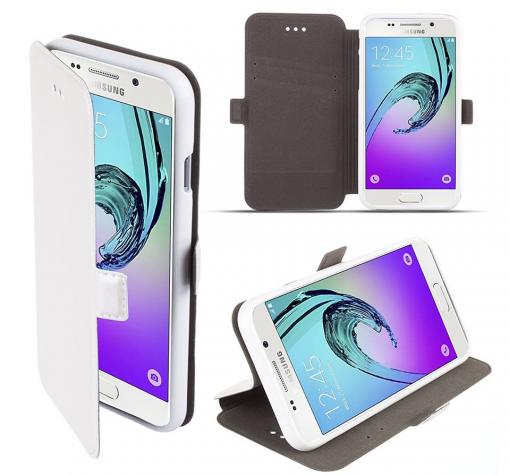 Кожен калъф Flip тефтер Flexi със стойка за Samsung A5 2017 A520 - бял