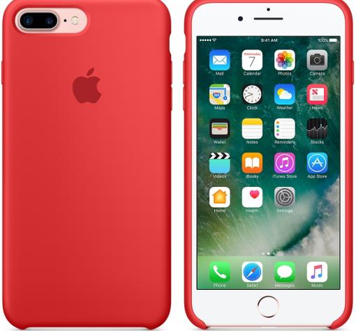 Оригинален гръб Silicone Case MMWN2FE/A за Apple iPhone 6 / iPhone 6S - червен