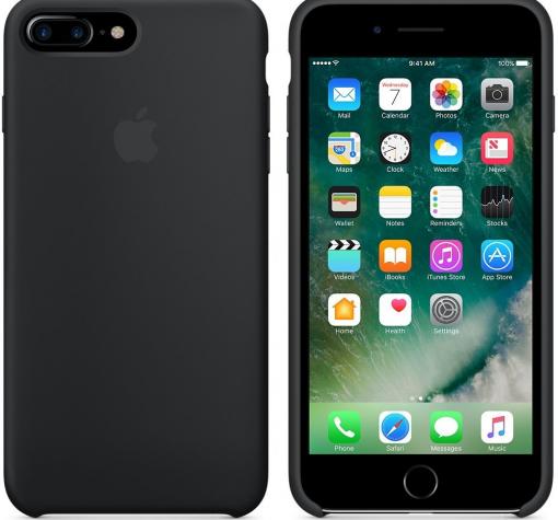 Оригинален гръб Silicone Case MMWF2ZM/A за Apple iPhone 7 / iPhone 8 - черен