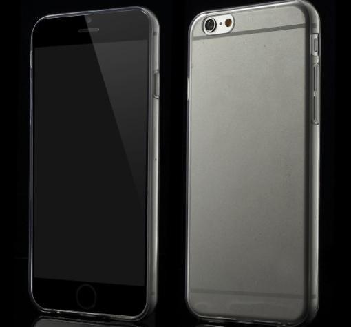 Ултра тънък силиконов калъф / гръб / TPU Ultra Thin за Apple iPhone 6 4.7" - черен / прозрачен