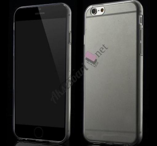 Ултра тънък силиконов калъф / гръб / TPU Ultra Thin за Apple iPhone 7 - прозрачен / сив