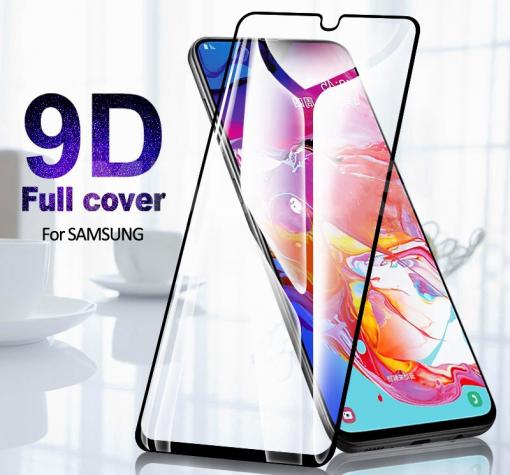 9D full cover Tempered glass Full Glue screen protector Samsung A32 4G / Извит стъклен скрийн протектор с лепило от вътрешната страна за Samsung A32 4G - черен