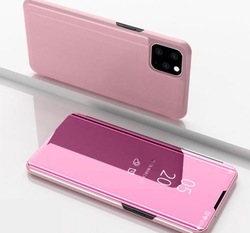 Луксозен калъф Clear View Cover с твърд гръб за Apple iPhone 11 Pro 5.8 - Rose Gold