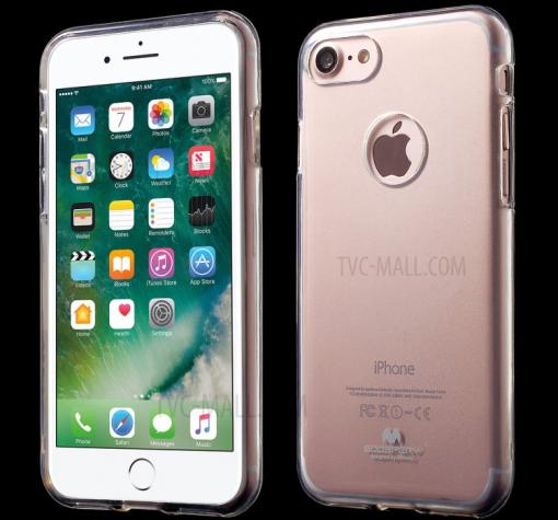 Луксозен силиконов калъф / гръб / TPU Mercury GOOSPERY Jelly Case за Apple iPhone 6 Plus / iPhone 6S Plus - прозрачен