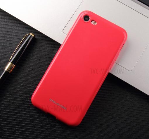 Силиконов калъф / гръб / Molan Cano Glossy Jelly Case за Apple iPhone 7 / iPhone 8 - розов / гланц / брокат