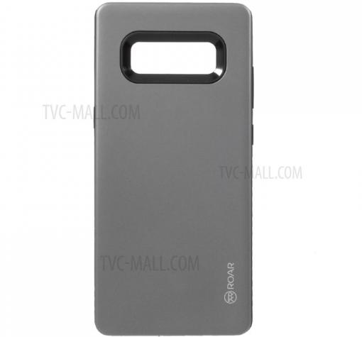 Луксозен силиконов калъф / гръб / TPU Roar Mil Grade Hybrid Case за Samsung Note 8 N950 - сив