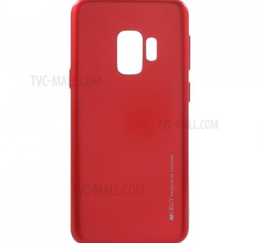 Луксозен силиконов калъф / гръб / TPU MERCURY i-Jelly Case Metallic Finish за Samsung S9 Plus G965 - червен