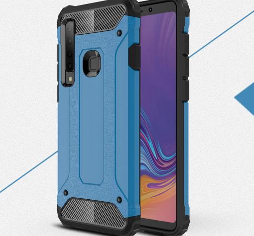 Силиконов гръб TPU Spigen Hybrid с твърда част за Samsung A9 A920F 2018 - син