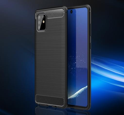 Силиконов калъф / гръб / TPU за Samsung Note 10 Lite / A81 - черен / carbon