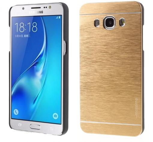 Луксозен твърд гръб MOTOMO за Samsung J7 2016 J710 - златист