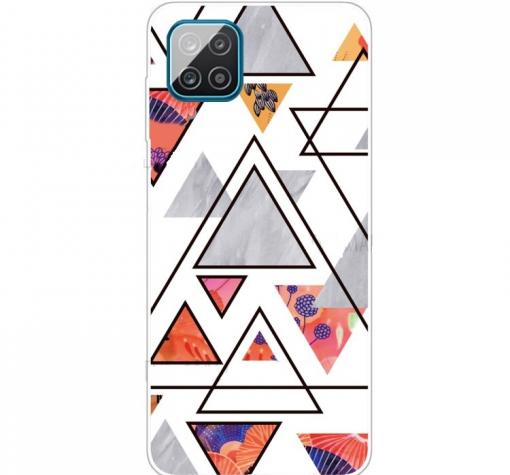 Луксозен силиконов калъф / гръб / TPU Marble за Apple iPhone 12 / 12 Pro 6.1'' - бял / Cosmo Flowers