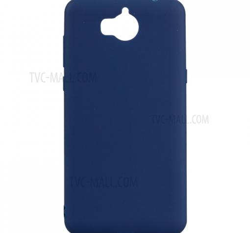 Силиконов калъф / гръб / TPU за Huawei Y5 2017 / Huawei Y6 2017 - тъмно син / мат