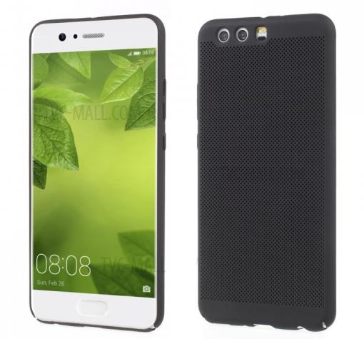 Твърд гръб за Huawei P10 Plus - черен / Grid