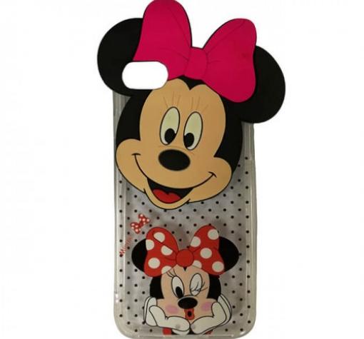 Силиконов калъф / гръб / TPU 3D за Apple iPhone 7 - прозрачен / Minnie Mouse