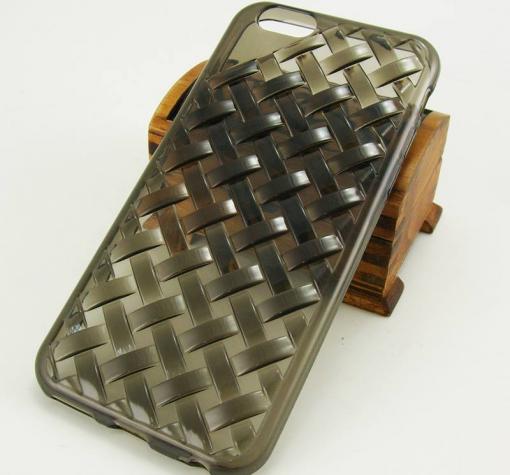 Силиконов калъф / гръб / TPU 3D за Apple iPhone 6 4.7'' - черен / плетеница