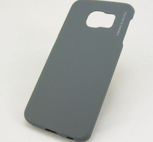 Твърд гръб / капак / Sevenday's Soft Touch Coating за Samsung S6 Edge G925 - сив
