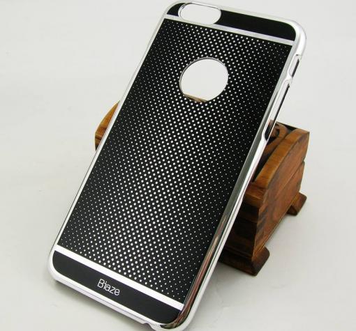 Луксозен твърд гръб / капак / Biaze за Apple iPhone 6 4.7'' - черен / Grid