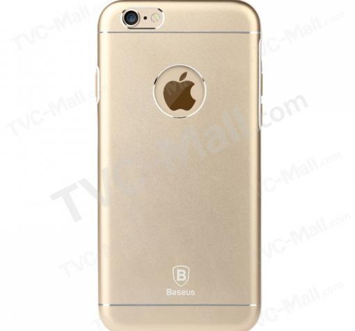 Луксозен твърд гръб / капак / BASEUS със силиконов кант за Apple iPhone 6 4.7'' - златен