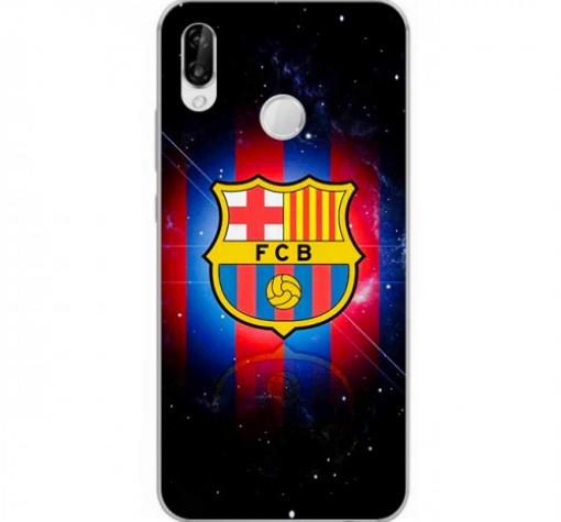 Луксозен силиконов калъф / гръб / TPU 3D за Huawei P20 Lite - черен / FC Barcelona