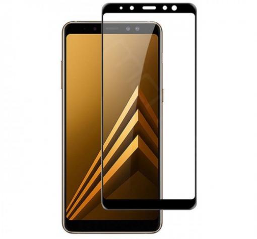 3D full cover Tempered glass screen protector Samsung A6 2018 A600F / Извит стъклен скрийн протектор Samsung A6 2018 A600F - черен