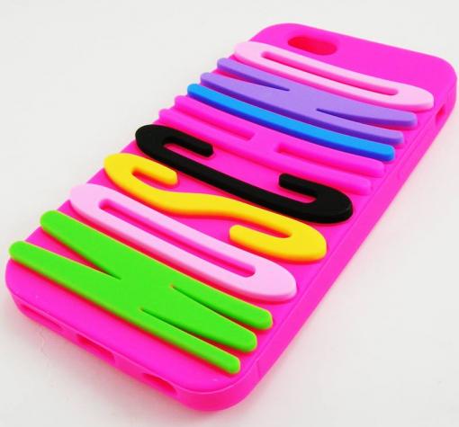 Силиконов калъф / гръб / TPU 3D за Apple iPhone 6 4,7" - цикламен / MOSCHINO