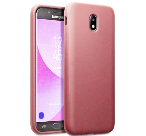 Силиконов калъф / гръб / TPU Gel Case за Samsung J3 2017 J330 - Rose Gold / мат
