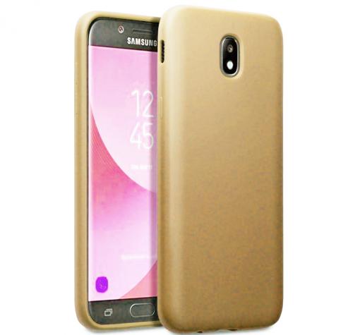 Силиконов калъф / гръб / TPU Gel Case за Samsung J5 J530 2017 - златист / мат