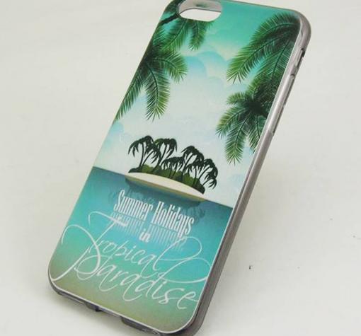 Силиконов калъф / гръб / TPU за Apple iPhone 6 4.7" - син / Summer Holidays