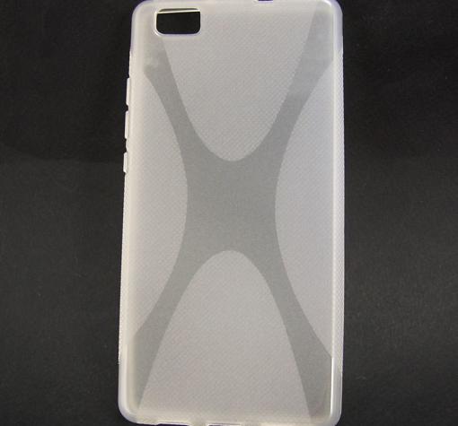 Силиконов калъф / гръб / TPU X-Line за Huawei Ascend P8 Lite - бял