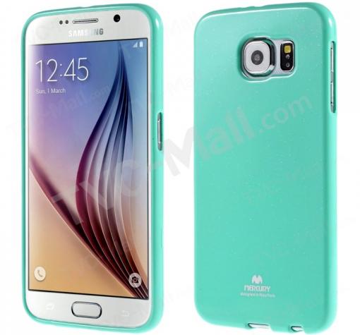 Луксозен силиконов калъф / гръб / TPU Mercury GOOSPERY Jelly Case за Samsung S6 Edge G925 - светло зелен