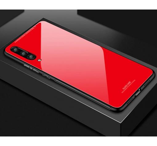 Луксозен стъклен твърд гръб за Huawei P30 - червен