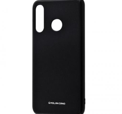 Силиконов калъф / гръб / Molan Cano Glossy Jelly Case за Huawei P30 Lite - черен / гланц / брокат