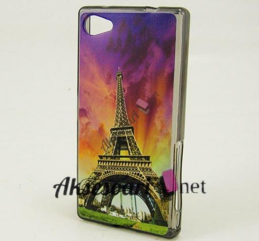 Силиконов калъф / гръб / TPU за Sony Xperia M5 - цветен / Айфелова кула