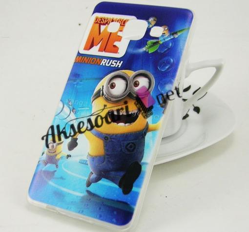 Силиконов калъф / гръб / TPU за Samsung J7 / Samsung J7 - Minions Despicable me / син