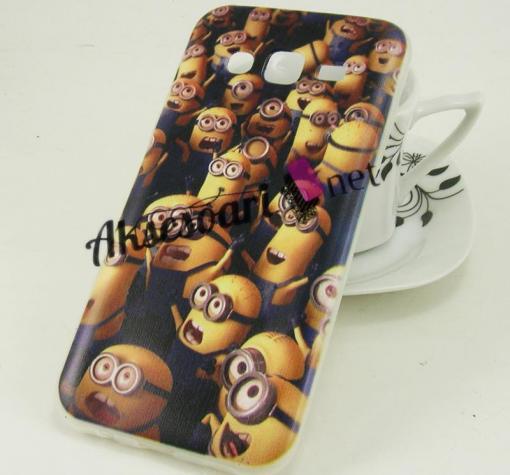 Силиконов калъф / гръб / TPU за Samsung J7 / Samsung J7 - тъмно син / Миньони / Despicable me
