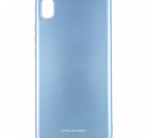 Силиконов калъф / гръб / Molan Cano Glossy Jelly Case за Huawei Y5 2019 - светло син / гланц / брокат