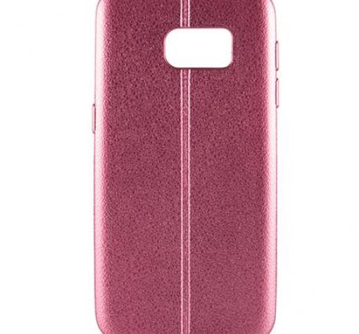 Ултра тънък силиконов калъф / гръб / TPU за Samsung S7 G930 / Samsung S7 - цикламен / имитиращ кожа