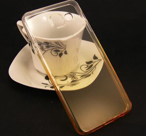 Ултра тънък силиконов калъф / гръб / TPU Ultra Thin за Samsung A3 2016 A310 - преливащ / прозрачен / златист