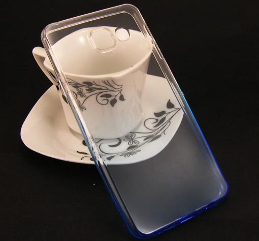 Ултра тънък силиконов калъф / гръб / TPU Ultra Thin за Samsung A3 2016 A310 - преливащ / прозрачен със синьо