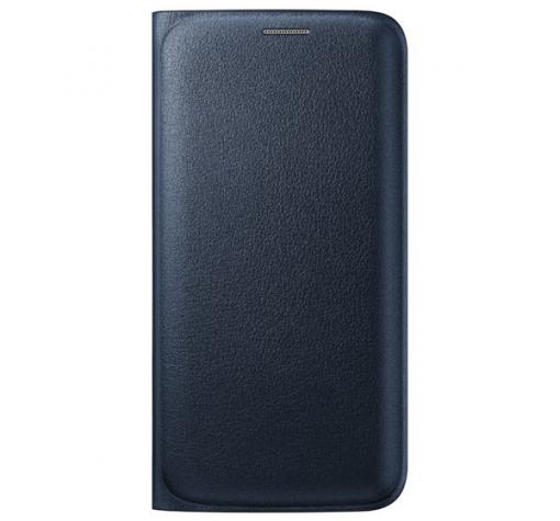 Оригинален кожен калъф Flip Cover Wallet / EF-WG925PBU за Samsung S6 Edge G925 - син