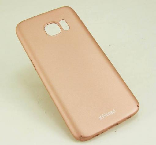 Луксозен твърд гръб X-Fitted за Samsung S7 G930 - Gold Rose