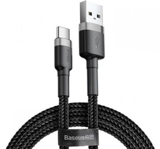 Оригинален USB кабел BASEUS Cafule Cable Type-C за зареждане и пренос на данни - черен